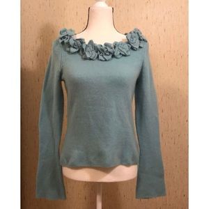 Magaschoni cashmere flower sweater.